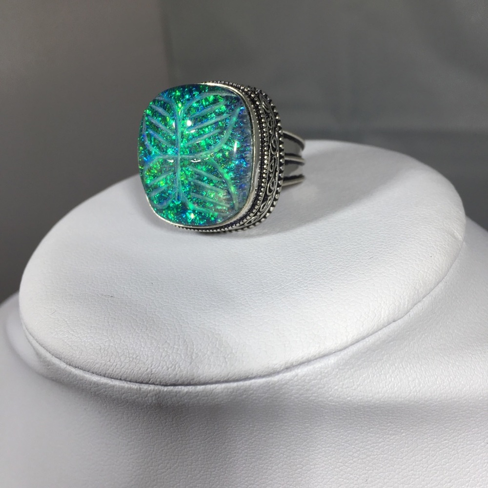 Triplet Opal Silver Ring